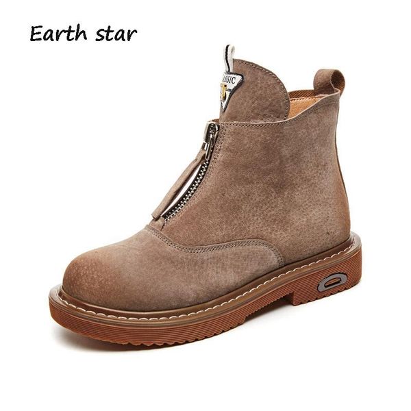 boots earth star retro shoes women fashion brand real leather matin zipper female footware ankle breathable quality, Black
boots earth star retro shoes women fashion brand real leather matin zipper female footware ankle breathable quality, Black