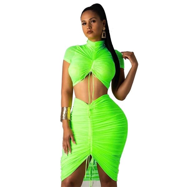 summer neon clothing two piece outfits matching sets skirts and for women dresses stacked bandage party club wear 210525, White
summer neon clothing two piece outfits matching sets skirts and for women dresses stacked bandage party club wear 210525, White