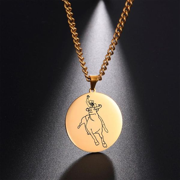 my shape spanish bullfight matador necklace for men women stainless steel cattle animal pendant necklaces choker fashion jewelry chains, Silver
my shape spanish bullfight matador necklace for men women stainless steel cattle animal pendant necklaces choker fashion jewelry chains, Silver