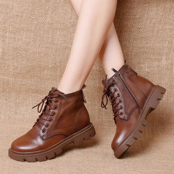 boots plus fleece layer cowhide women winter british style retro thick-soled leather short full cotton boot, Black
boots plus fleece layer cowhide women winter british style retro thick-soled leather short full cotton boot, Black