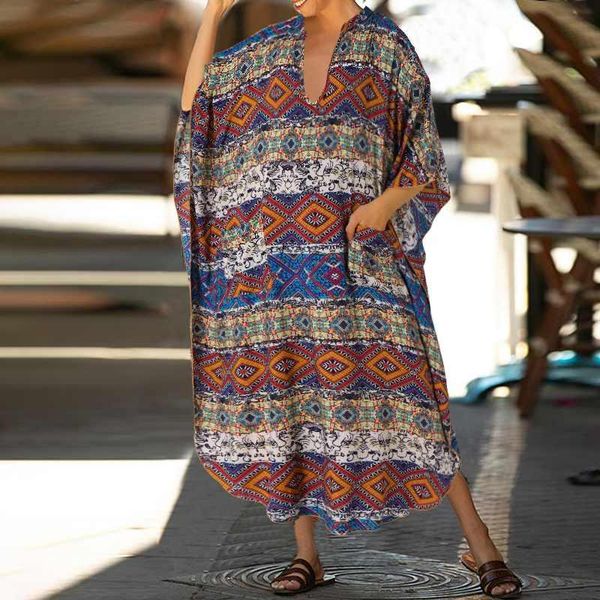 casual dresses summer dress 2021 vonda women v neck vintage printed maxi long plus size bohemian vestidos loose beach sundress, Black;gray
casual dresses summer dress 2021 vonda women v neck vintage printed maxi long plus size bohemian vestidos loose beach sundress, Black;gray