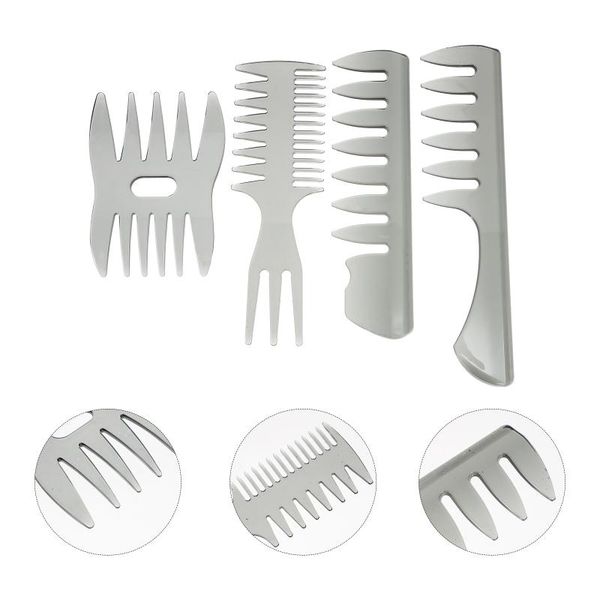 hair brushes 4pcs male barbershop combs salon hand-held (transparent black), Silver
hair brushes 4pcs male barbershop combs salon hand-held (transparent black), Silver