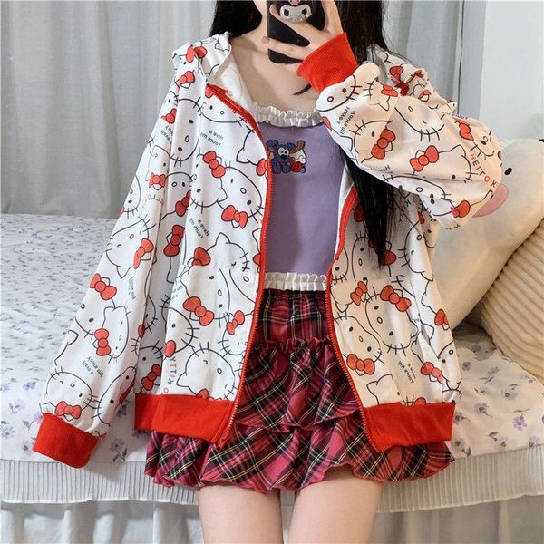 women's jackets japanese cute cartoon hooded coat women autumn 2021 fashion girl zipper cardigan korean student loose, Black;brown
women's jackets japanese cute cartoon hooded coat women autumn 2021 fashion girl zipper cardigan korean student loose, Black;brown