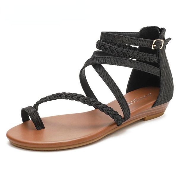 sandals beach gladiator rome women shoes woman summer bohemia fashion casual flat ladies sandles sandalias back zipper, Black
sandals beach gladiator rome women shoes woman summer bohemia fashion casual flat ladies sandles sandalias back zipper, Black