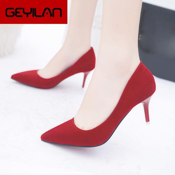 dress shoes plus size ol office lady faux suede high heels woman pointed toe basic pumps women boat zapatos mujer, Black
dress shoes plus size ol office lady faux suede high heels woman pointed toe basic pumps women boat zapatos mujer, Black