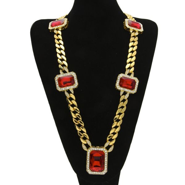 perform t-show with big red cubic zirconia stone crystal miami cuban link ruby pendant necklace hip hop bling iced out chain men women jewel, Silver
perform t-show with big red cubic zirconia stone crystal miami cuban link ruby pendant necklace hip hop bling iced out chain men women jewel, Silver