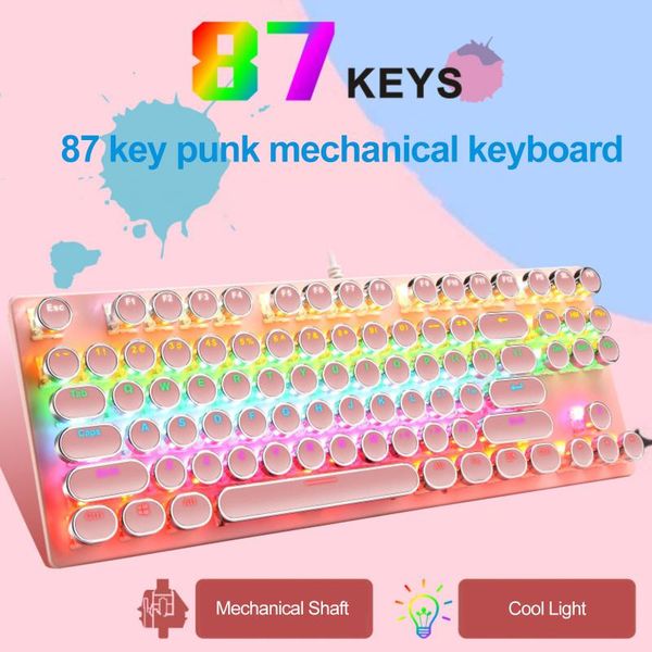 punk keyboard 87 keys with color backlight usb gaming mechanical for deskcomputer keyboards
punk keyboard 87 keys with color backlight usb gaming mechanical for deskcomputer keyboards