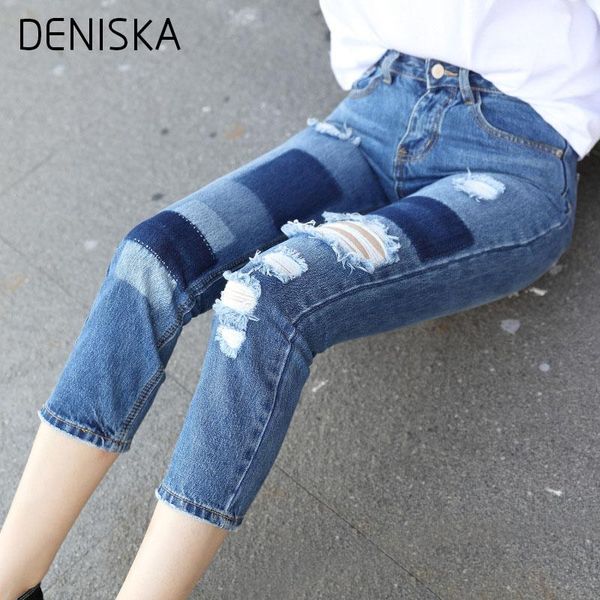 women's jeans deniska 2021 spring blue knee ripped skinny ankle length pants women fashion denim trousers high waist button je
women's jeans deniska 2021 spring blue knee ripped skinny ankle length pants women fashion denim trousers high waist button je