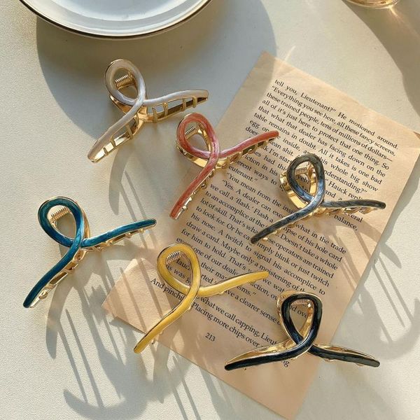 hair clips & barrettes punki sweet minimalist mutilcolor dripping oil metal for women fashion enamel clamp accessories 2021 summer, Golden;silver 
hair clips & barrettes punki sweet minimalist mutilcolor dripping oil metal for women fashion enamel clamp accessories 2021 summer, Golden;silver