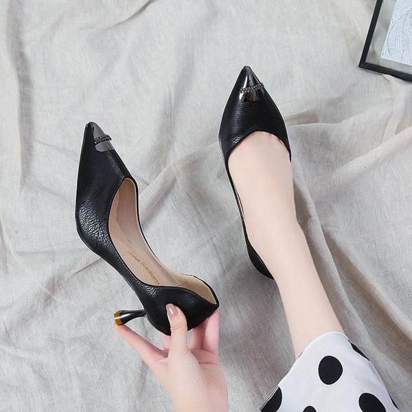 dress shoes four seasons latest women's pointed soft leather heels basic stiletto high-heeled simple office wild high (5cm-8cm) w27-39, Black
dress shoes four seasons latest women's pointed soft leather heels basic stiletto high-heeled simple office wild high (5cm-8cm) w27-39, Black