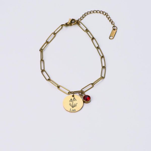 charm bracelets custom birth month flower name bracelet with birthstone gemstone stainless steel for women, Golden;silver
charm bracelets custom birth month flower name bracelet with birthstone gemstone stainless steel for women, Golden;silver