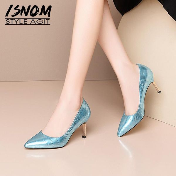 dress shoes isnom embossed genuine leather pumps woman pointed toe stiletto ladies thin high heels big size, Black
dress shoes isnom embossed genuine leather pumps woman pointed toe stiletto ladies thin high heels big size, Black
