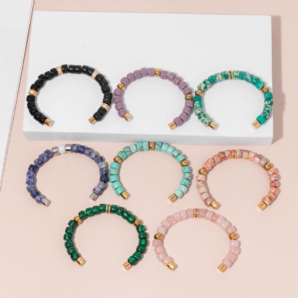 bangle miyouke natural stone bracelet fashion colorful couple lover alloy plated gold color women beautiful, Black
bangle miyouke natural stone bracelet fashion colorful couple lover alloy plated gold color women beautiful, Black