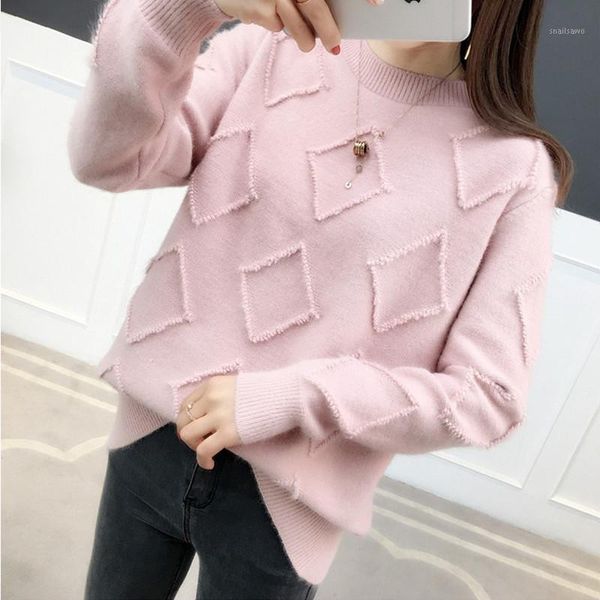 women's sweaters 2021 sweater female autumn and winter students solid color long-sleeved loose outer wear pullover, White;black
women's sweaters 2021 sweater female autumn and winter students solid color long-sleeved loose outer wear pullover, White;black
