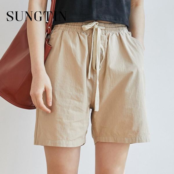sungtin basic wide leg lace up shorts women high waist soft loose boyfriend casual short pants summer elastic drawstring women's, White;black
sungtin basic wide leg lace up shorts women high waist soft loose boyfriend casual short pants summer elastic drawstring women's, White;black