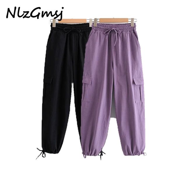 pant women autumn pockets cargo pants elastic waist bow tie fashion street female casual trousers clothing 210628, Black;white
pant women autumn pockets cargo pants elastic waist bow tie fashion street female casual trousers clothing 210628, Black;white