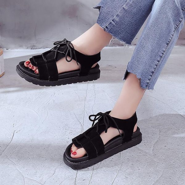 casual open toe flat with platform sandals women front rear strap cross-tied ladies shoes summer basic, Black
casual open toe flat with platform sandals women front rear strap cross-tied ladies shoes summer basic, Black
