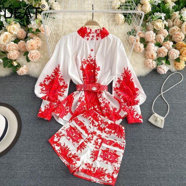 two piece dress deat female autumn puff-neck style long sleeve print pattern shirt wide leg vintage shorts two pic set rd548 41id, White
two piece dress deat female autumn puff-neck style long sleeve print pattern shirt wide leg vintage shorts two pic set rd548 41id, White