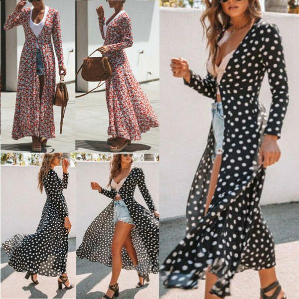women holiday dress floral loose cardigan boho jacket blouse long sleeve casual dresses, Black;gray
women holiday dress floral loose cardigan boho jacket blouse long sleeve casual dresses, Black;gray