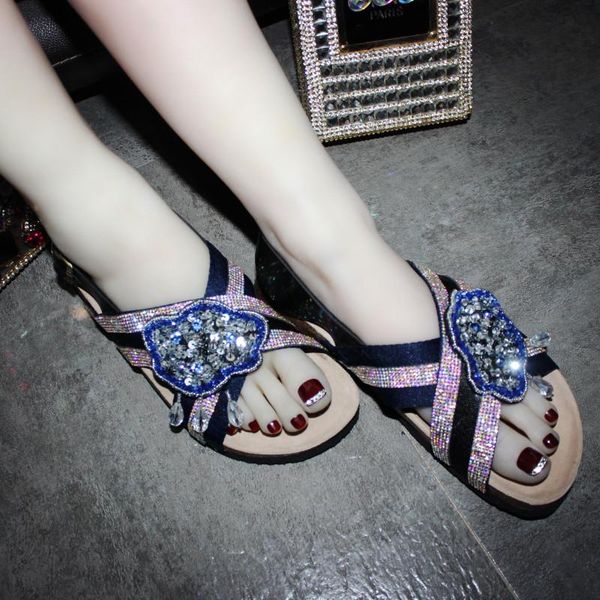 genuine leather handmade designer summer shoes sandalias mujer 2021 blue crystal studded party bling rhinestone sandals, Black
genuine leather handmade designer summer shoes sandalias mujer 2021 blue crystal studded party bling rhinestone sandals, Black