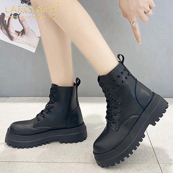 boots lapolaka 2021 fashion platform comfy trendy ins dropship shoes ladies lace up british style motorcycle booties woman, Black
boots lapolaka 2021 fashion platform comfy trendy ins dropship shoes ladies lace up british style motorcycle booties woman, Black