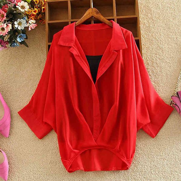 women's blouses & shirts ladies two piece set plus size chiffon summer half sleeve loose v-neck women casual blouse autumn cool lxzb, White
women's blouses & shirts ladies two piece set plus size chiffon summer half sleeve loose v-neck women casual blouse autumn cool lxzb, White