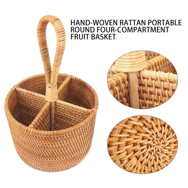storage baskets hand-woven rattan basket portable round four compartment fruit straw gourmet orchard remote control
storage baskets hand-woven rattan basket portable round four compartment fruit straw gourmet orchard remote control
