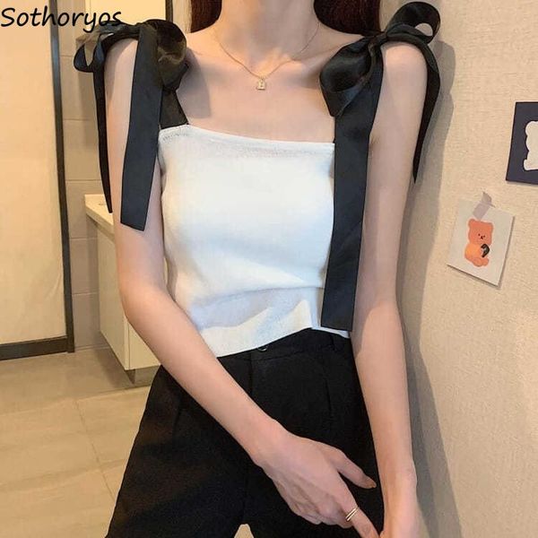 women's tanks & camis bandage patchwork camisole women sweet bow knitted slender females crop comfort -arrival girls summer all-match c, White
women's tanks & camis bandage patchwork camisole women sweet bow knitted slender females crop comfort -arrival girls summer all-match c, White