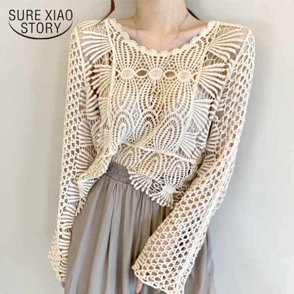 korea chic elegant round neck sweet lace hook flower hollow design joker long sleeve sunscreen shirt woman chemisier femme 12693 210528, White
korea chic elegant round neck sweet lace hook flower hollow design joker long sleeve sunscreen shirt woman chemisier femme 12693 210528, White