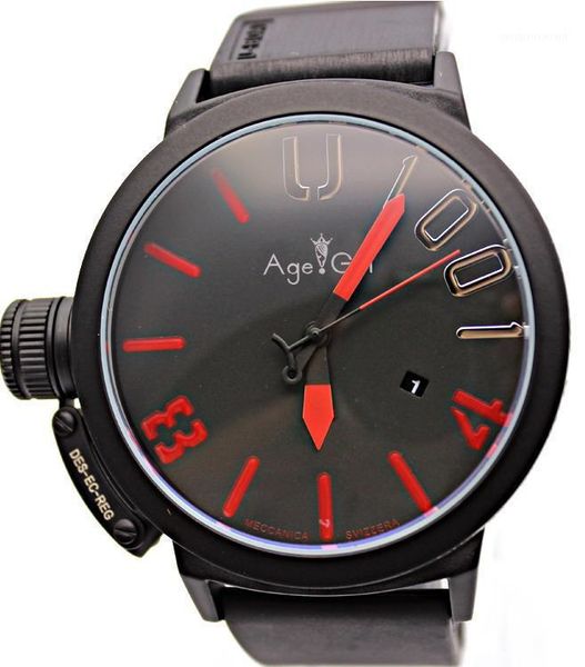 classic mens sports 50mm silver black u rubber round automatic mechanical self wind left hook hand boat watches wristwatches, Slivery;brown
classic mens sports 50mm silver black u rubber round automatic mechanical self wind left hook hand boat watches wristwatches, Slivery;brown