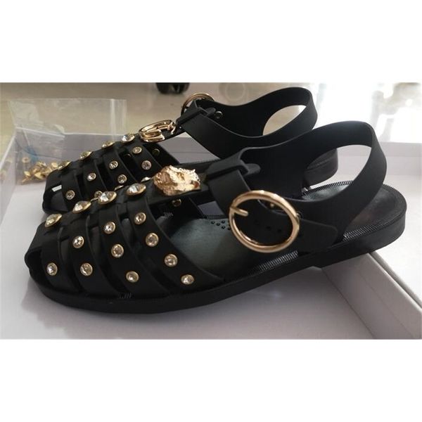 80% off store online women fashion flat shoes pvc sandal jelly cage sandals crystal cage-style straps buckle ankle strap rubber shoes, Black
80% off store online women fashion flat shoes pvc sandal jelly cage sandals crystal cage-style straps buckle ankle strap rubber shoes, Black