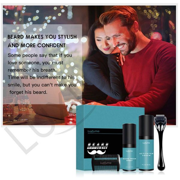 4 pcs/set men beard growth kit hair growth enhancer thicker oil nourishing leave-in conditioner beard grow spray set with combsc
4 pcs/set men beard growth kit hair growth enhancer thicker oil nourishing leave-in conditioner beard grow spray set with combsc