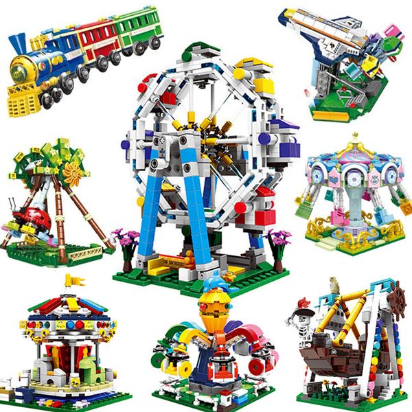 Mini Street Building Blocks Playground Jumping Machine Car Toys Carousel Plastic Bricks Educational DIY Architecture Model Kids
Mini Street Building Blocks Playground Jumping Machine Car Toys Carousel Plastic Bricks Educational DIY Architecture Model Kids