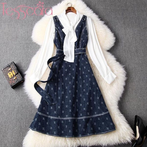 casual dresses tesscara women runway designer denim dress & shirt suit set office party cocktail robe white chiffon sets vestid, Black;gray
casual dresses tesscara women runway designer denim dress & shirt suit set office party cocktail robe white chiffon sets vestid, Black;gray