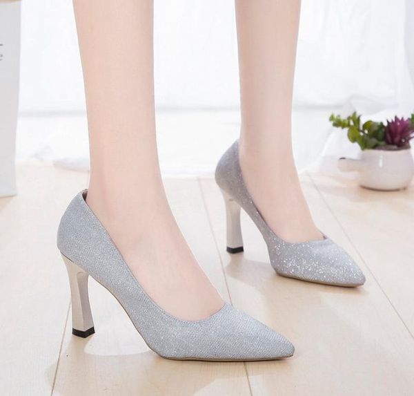 dress shoes fashion high heels women pumps point toe party glitter elegant and sweet female single shoe, Black
dress shoes fashion high heels women pumps point toe party glitter elegant and sweet female single shoe, Black