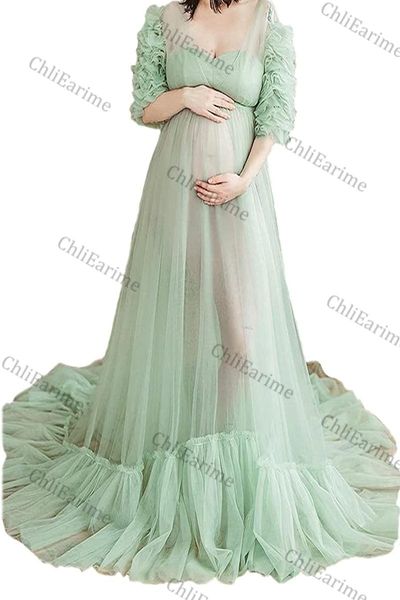 women's sleepwear sweetheart neckline tulle straps maternity robe for poshoot, Black;red
women's sleepwear sweetheart neckline tulle straps maternity robe for poshoot, Black;red