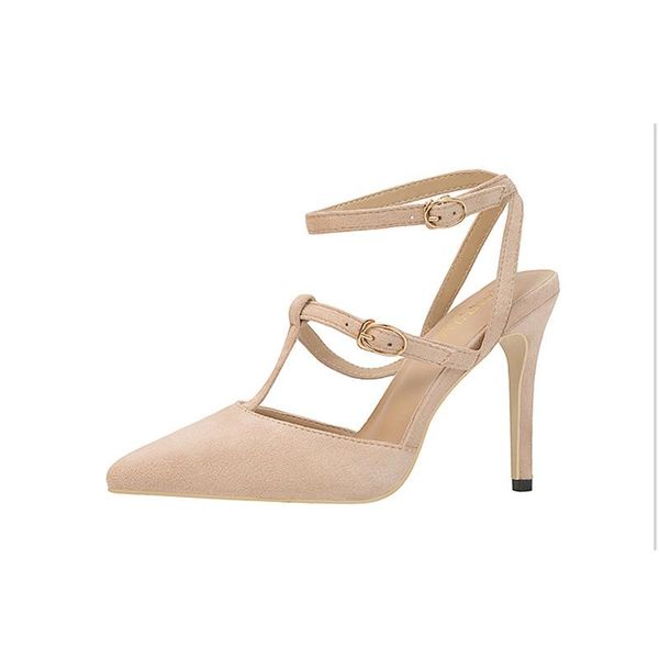 fashion elegant heels women's sandals suede pointed toe female dress shoes for wedding party 9219-76, Black
fashion elegant heels women's sandals suede pointed toe female dress shoes for wedding party 9219-76, Black