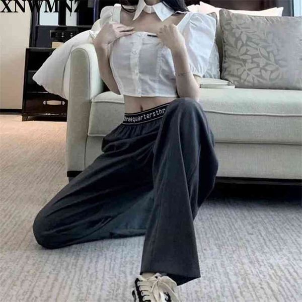 women autumn winter women pants fashion loose ankle length high elastic waist wide leg trousers grey female 210520, Black;white
women autumn winter women pants fashion loose ankle length high elastic waist wide leg trousers grey female 210520, Black;white