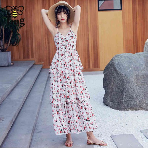 street designer flower floral print layered maxi dress summer women elegant long party dresses strap vestidos 210513, Black;gray
street designer flower floral print layered maxi dress summer women elegant long party dresses strap vestidos 210513, Black;gray