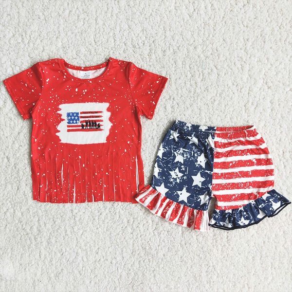 arrival children tassel and stars print shorts 2 pieces set girls summer outfits for independence day, White
arrival children tassel and stars print shorts 2 pieces set girls summer outfits for independence day, White