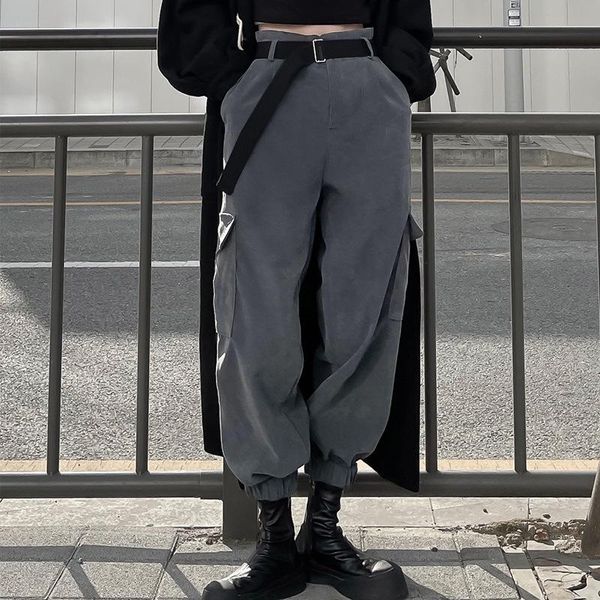 women's pants & capris cargo high waist elegant comfortable with fashionable belt fried street gray casual loose fit trousers, Black;white
women's pants & capris cargo high waist elegant comfortable with fashionable belt fried street gray casual loose fit trousers, Black;white