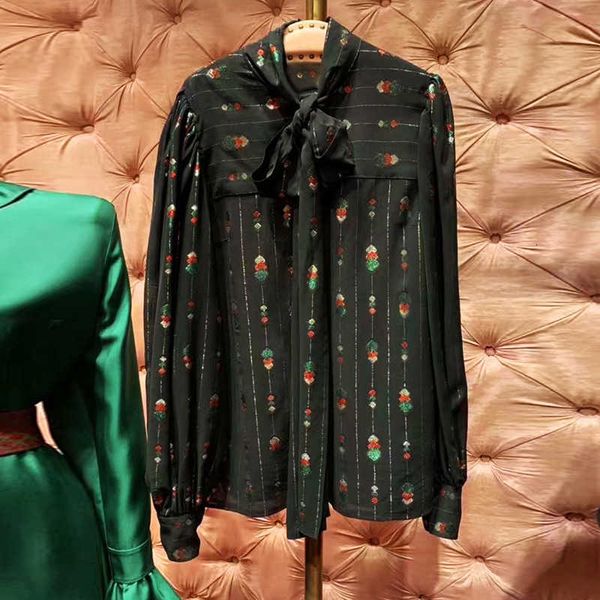 women's blouses & shirts to heavy black embroidery stripe with bowknot design feeling chiffon women blouse x0dp, White
women's blouses & shirts to heavy black embroidery stripe with bowknot design feeling chiffon women blouse x0dp, White