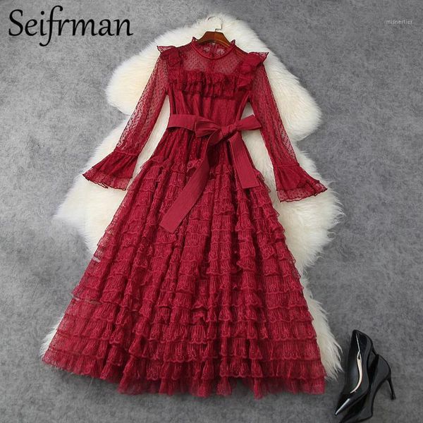 casual dresses seifrmann spring women fashion designer party midi dress flare sleeve lace ruffles bow sashes solid printed a-line 2021, Black;gray
casual dresses seifrmann spring women fashion designer party midi dress flare sleeve lace ruffles bow sashes solid printed a-line 2021, Black;gray