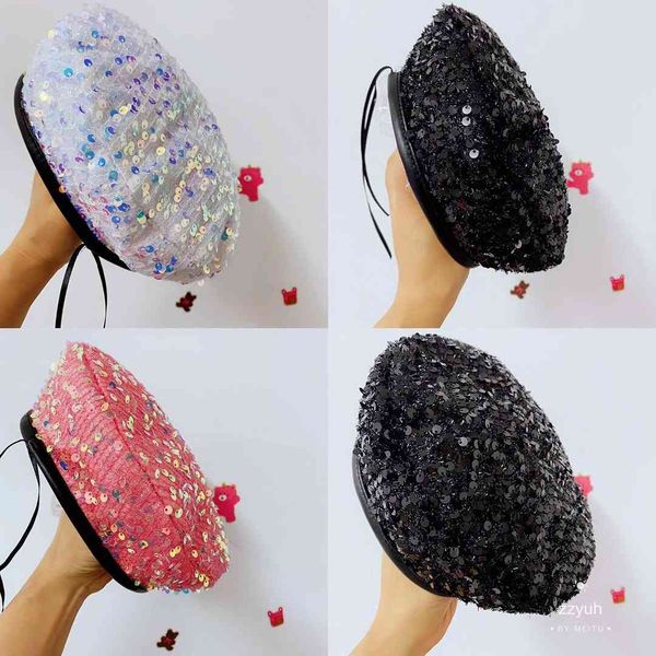 spring and winter children's new sequin beret ins english pumpkin hat, Yellow
spring and winter children's new sequin beret ins english pumpkin hat, Yellow