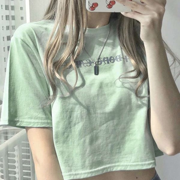 women's t-shirt cotton sleeve summer wear 2021 korean fashion students' loose and versatile short open navel clothes lpe0, White
women's t-shirt cotton sleeve summer wear 2021 korean fashion students' loose and versatile short open navel clothes lpe0, White