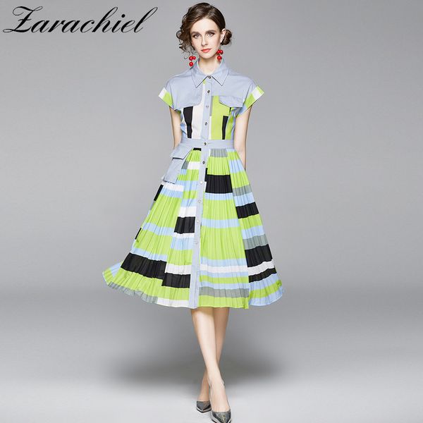 fashion designer contrast color block shirt women's single-brested belted pleated female office midi dresses 210416, Black;gray
fashion designer contrast color block shirt women's single-brested belted pleated female office midi dresses 210416, Black;gray