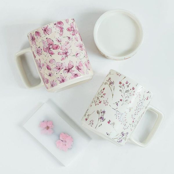 mugs ceramic mug with lid peach blossom printed breakfast milk coffee cups gift box for birthday christmas large capacity 400ml
mugs ceramic mug with lid peach blossom printed breakfast milk coffee cups gift box for birthday christmas large capacity 400ml