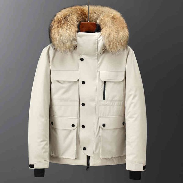 real fur collar fashion winter et men multi-pocket duck down coat hooded black white thick warm parkas
real fur collar fashion winter et men multi-pocket duck down coat hooded black white thick warm parkas