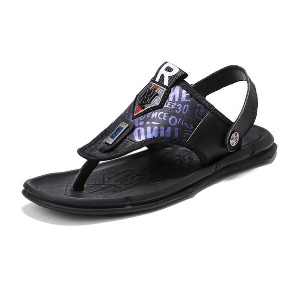 new summer sandals men genuine leather shoes flat flip flops fashion brand summer holiday men beach sandals male shoes a2325, Black
new summer sandals men genuine leather shoes flat flip flops fashion brand summer holiday men beach sandals male shoes a2325, Black