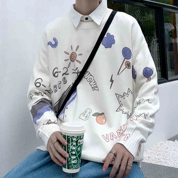 men's sweaters aboomments of japanese-style men's sweaters, harajuku-style knitted shirts for students and large leisure, urban fa, White;black
men's sweaters aboomments of japanese-style men's sweaters, harajuku-style knitted shirts for students and large leisure, urban fa, White;black